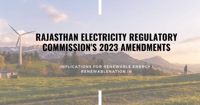 Rajasthan Electricity Regulatory Commission's 2023 Amendments