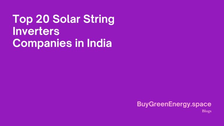 Best Solar String Inverters in India