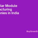 Top Solar Module Manufacturing Companies in India