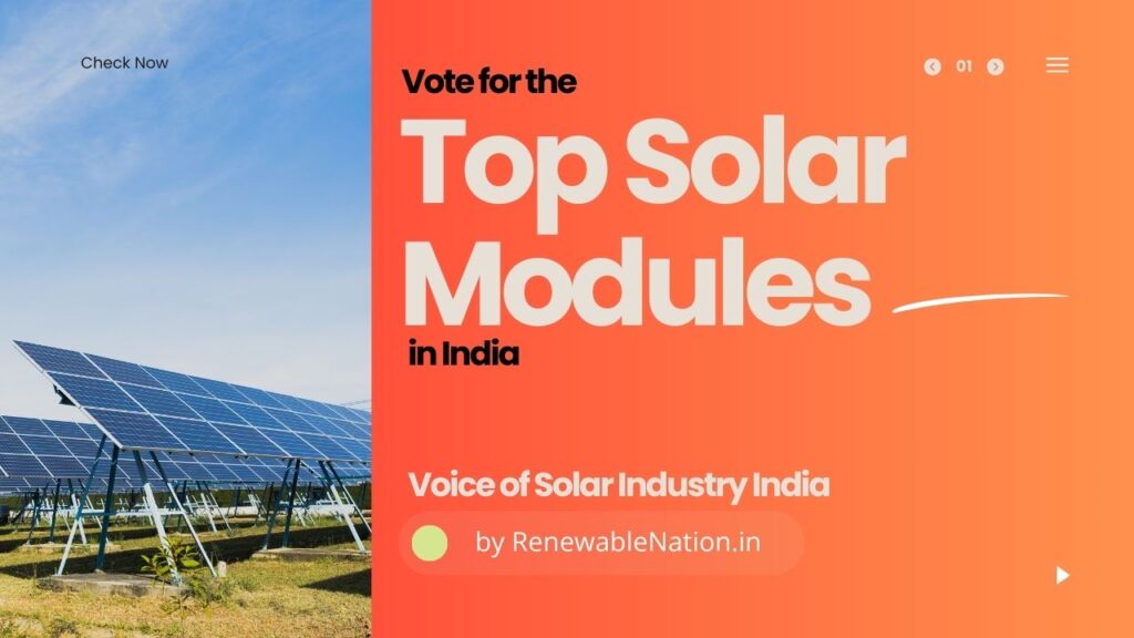 Vote for Top Solar Modules in India